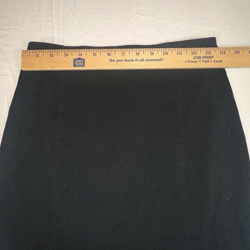 Ann Taylor Pencil Skirt Lined Size 2 Career Business High Rise Knee Length Black - Picture 7 of 9